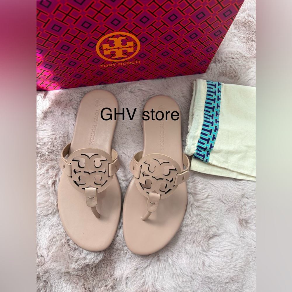Tory Burch miller soft calf leather Thong Sandals